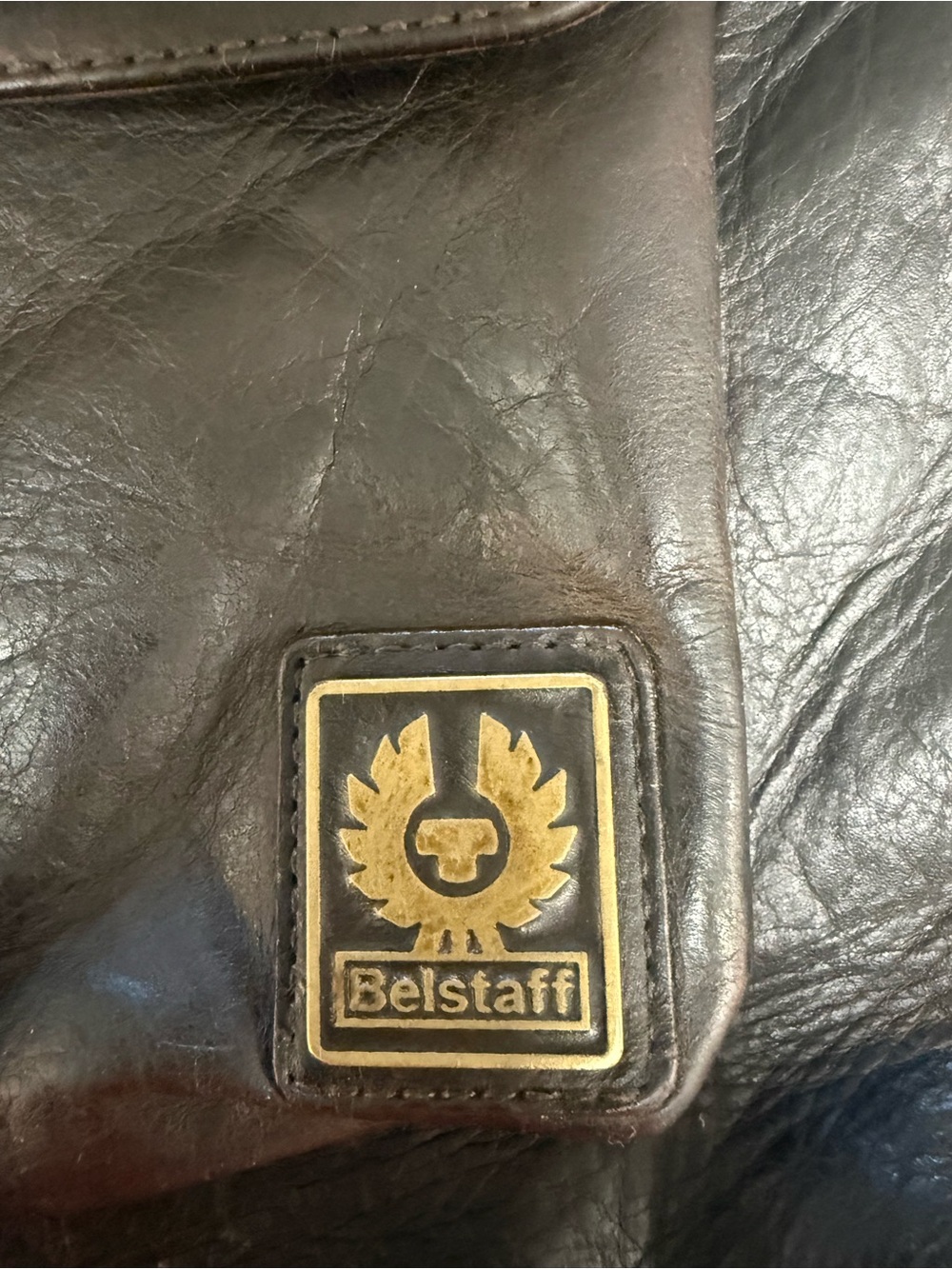 Belstaff vintage Italian leather speed bag messenger shoulder bag in brown - Picture 5 of 10